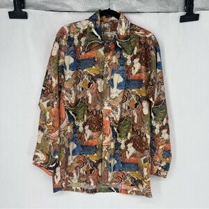 Vintage 1970s Contessa Monique Florence Alper ART NOUVEAU MUSEUM PRINT shirt